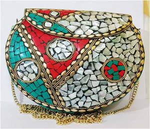 Sacs de travail de luxe en mosaïque métallique pour femmes, meilleur prix, quantité en gros GC-BG-545 pour tenues de soirée, exportateur indien. - Product Image 1