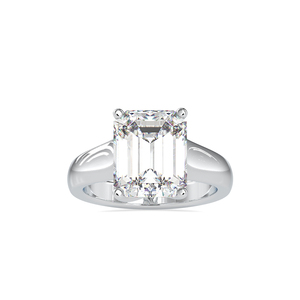 Superbe cadeau pour elle : Bague en moissanite avec bande unie, testée au diamant VVS1, idéale pour les soirées. - Product Image 1