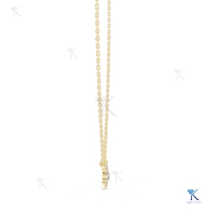 จี้เพชรทรงเกล็ดหิมะเพาะเลี้ยงในห้องปฏิบัติการ สร้อยคอทองคำแท้ 14K 18K ดีไซน์เรียบหรูสำหรับผู้หญิง เหมาะสำหรับงานแต่งงานและงานเลี้ยง - Product Image 4