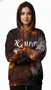 Sweat à capuche unisexe oversize décontracté urbain avec design sublimé sur toute la surface pour un streetwear avant-gardiste - Product Image 2