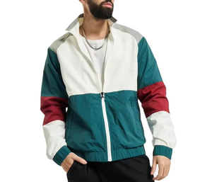 <b>Men</b> Lightweight Breathable Reversible Solid Waterproof Zipper Color Block Club Coaches Windbreaker <b>Jacket</b> - Product Image 5