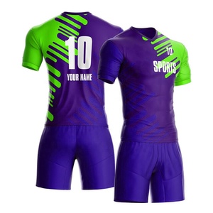 Kit de entrenamiento de camiseta de fútbol para hombre de poliéster 100% de alta calidad, diseño personalizado Original de fábrica, nueva alta calidad en venta - Product Image 5