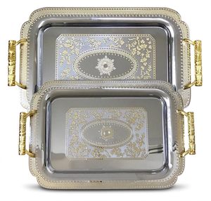 Exclusiva Bandeja de Metal Hecha en India, Accesorio Decorativo para Comedor Moderno y Elegante Presentación de Alimentos, Venta al Por Mayor - Product Image 1