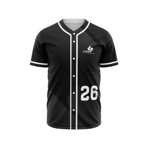 Camiseta de Béisbol Personalizada para Hombre, con Botones, Transpirable, de Secado Rápido, de Manga Corta, con Estampado Digital de Alta Calidad - Product Image 5