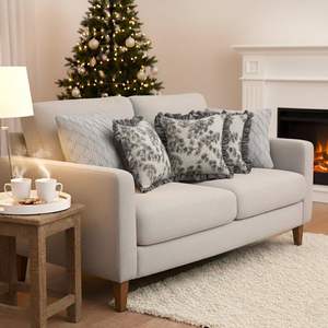 Ensemble de 5 housses de coussin décoratives grises SOGA, à volants floraux et tricot diamanté, pour une maison confortable - Product Image 6