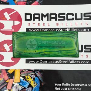 Escamas de Madera de Abedul Laminada Verde Esmeralda para Mangos de Cuchillos, Par de Resinas Verdes y Amarillas Vibrantes para Cuchillos Personalizados - Product Image 4