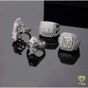 แหวนผู้ชายลายสัตว์ดุร้ายสไตล์โบราณสีเงิน สำหรับแบรนด์เครื่องประดับและผู้ค้าปลีก - Product Image 3