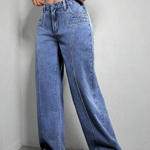 Pantalon en jean extensible, tissu doux, coupe confortable, style respirant pour femmes, idéal pour les tenues décontractées et le quotidien - Product Image 3