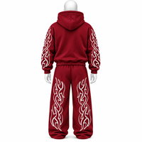 Ensemble survêtement et pantalon de jogging surdimensionné personnalisé avec broderie et impression, décontracté, 100 % coton, sweat à capuche à manches longues pour la mode streetwear