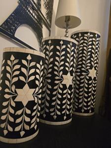 Macetero de Metal con Incrustaciones de Hueso, Hecho a Mano, Forma Redonda, Estilo Minimalista, para Decoración del Hogar, Producto de Lujo, Exportaciones al por Mayor - Product Image 6