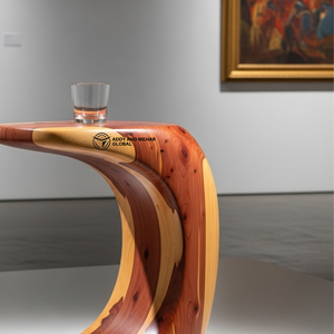 Luxury <b>C</b>-Shaped Solid Wood <b>Side</b> <b>Table</b> Modern Handcrafted Natural Grain Ottoman & End <b>Table</b> for Designer Home Hotel Furniture - Product Image 2