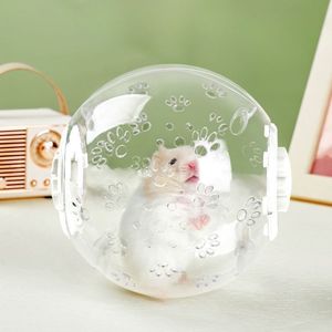 Rueda de Ejercicio Transparente Verde y Blanca de Plástico ABS para Mascotas, Pelota para Ejercicios de Animales Pequeños al Aire Libre, Pelotas Deportivas para Hámsteres - Product Image 3