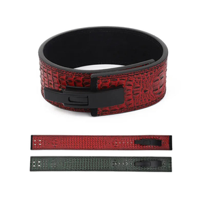 Ceinture de musculation à levier en cuir robuste, réglable, avec boucle à levier en acier, haute résistance, soutien lombaire - Product Image 6