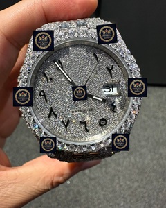 Imperial Jewels New Hip Hop Luxury Fully Iced Moissanite Diamond Automatic Mechanical Stainless Steel 42mm <b>Arabic</b> Numbered <b>Watch</b> - Product Image 1