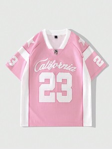 Maillot de football américain rose personnalisé en gros pour hommes – Respirant, en polyester, style streetwear, coupe décontractée oversize - Product Image 2