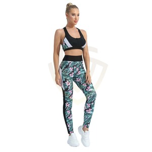 Conjuntos de Ropa Deportiva sin Costuras para Mujer, con Logotipo Personalizado y Marca Privada, Venta al Por Mayor, Conjunto de Brasier y Leggings Multicolor - Product Image 1