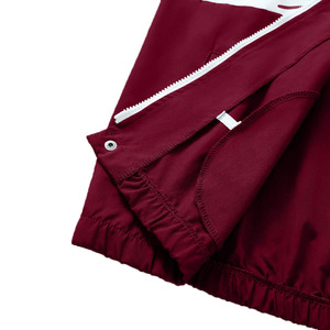 Ensemble de survêtement rétro OEM personnalisé avec blocs de couleur pour homme – Veste coupe-vent à boutons-pression et pantalon de jogging à jambe droite – Sweats à capuche pour homme - Product Image 6