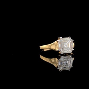 New Collection <b>Cushion</b> Cut Lab Created Diamond Engagement <b>Ring</b> 14K Solid Gold IGI Certified VVS+ Clarity Minimalist Hecza Jewels - Product Image 3