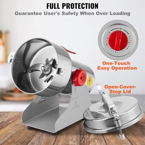 Molinillo de especias eléctrico de acero inoxidable de 1000g, máquina pulverizadora comercial de alta velocidad de 3000W para granos secos - Product Image 5