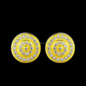 Pendientes de lujo con diamantes cultivados en laboratorio, plata de ley 925, estilo hip hop, brillantes, para hombre y mujer - Product Image 1