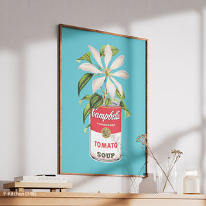 Holiday Wall Art, Vintage Tomato Can Poster Illustration, Retro Kitchen Wall Decor - Product Image 3