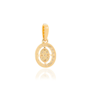 18K Solid Yellow Gold Diamond Charm Pendant IGI Certified VS1 Clarity Excellent Cut - Product Image 4