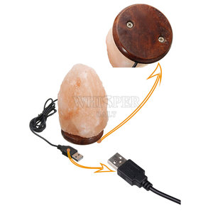 Lampe de sel de l'Himalaya naturelle Whisper Salt, mini lampe de sel sculptée, de haute qualité, au toucher réel, à la lumière chaude relaxante, décoration d'intérieur - Product Image 6