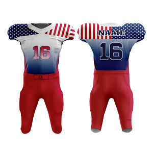 Conjunto de Práctica de Sublimación para Adultos, 100% Poliéster Transpirable, Manga Corta, Hecho en Pakistán, Uniforme de Fútbol Americano - Product Image 5