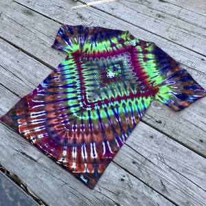 Camiseta Tie-Dye Moderna para Hombre, Estilo Veraniego, Cuello Redondo, Holgada, Informal, con Estampado Degradado, 100% Algodón Jersey, 180g - Product Image 4