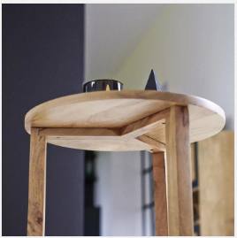 Handcrafted Rustic Eco-Friendly Durable Mango <b>Wood</b> <b>Stool</b> Set Two Decorative Seating Furniture for Living Room Bedroom Dining - Product Image 3