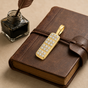 Wholesale Selling 14K <b>Solid</b> <b>Gold</b> Iced Bar Pill <b>Pendant</b> Dainty Chunky Custom Charm Natural Diamonds Trendy Fine Jewelry Necklaces - Product Image 5