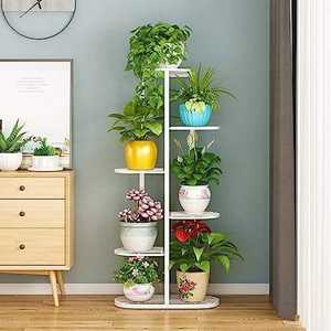 Support à fleurs moderne en métal avec étagères irrégulières pour plantes d'intérieur et présentation décorative - Product Image 4