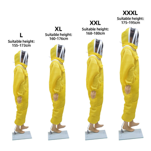 Combinaison d'apiculture en coton vert respirant avec voile en maille, sans manches, coupe ample, pour usage en usine et atelier - Product Image 3