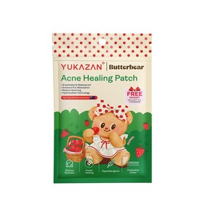 แผ่นแปะสิว YUKAZAN Butterbear Acne Healing Patch ไฮโดรคอลลอยด์ผสมทีทรีออยล์ สำหรับผิวหน้า ระบายอากาศได้ดี กันน้ำ บรรจุภัณฑ์แยกชิ้น - Product Image 2
