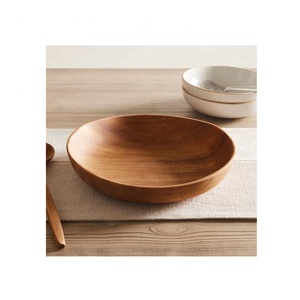 ROUND SHAPE OTTOMAN WOODEN SERVING BOWL MODERN SERVING BOWL HOT SELLING WOOD BOWL - Product Image 2
