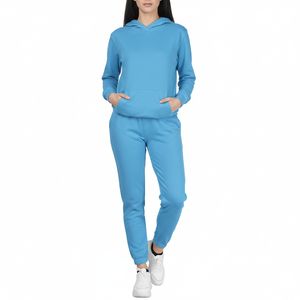 Conjunto de Dos Piezas para Mujer, Diseño de Invierno, Estilo Informal, Sudadera con Capucha de Lona 100% Algodón, Uso Diario, Venta Caliente - Product Image 3