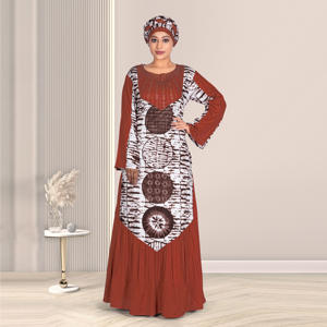 Robe longue islamique modeste en rayonne, style kaftan, ornée de diamants, longueur ras du sol, manches longues, élégante, style Moyen-Orient, Abaya ODM pour l'Aïd - Product Image 1