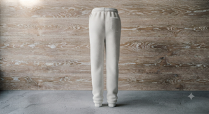 <b>White</b> Fleece Polyester Comfortable Soft <b>Jogger</b> Pants Men Elastic Waist Drawstring Casual Training Sweatpants Ribbed Cuff - Product Image 3