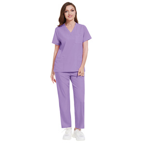 Conjunto de Uniforme Médico Transpirable de Secado Rápido de Poliéster/Algodón Tejido, que Absorbe la Humedad, Unisex, para Enfermería - Product Image 5
