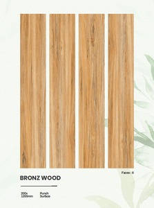 Baldosas de Porcelana con Aspecto de Madera Bronce de 200x1200 mm, Antideslizantes, Superficie Mate, para Sala de Estar y Exteriores - Product Image 2