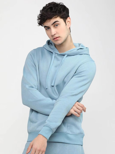 Sudadera con Capucha Holgada de Lana Merino Ligera para Hombre con Bolsillo Canguro, Jersey de Lana Merino, Sudadera - Product Image 6