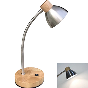 Lampe LED Lumetal IP20 AC 100V-240V à commande par interrupteur, intérieur, 390mm, Ra80, garantie 1 an, moderne, dimmable, bois, blanc chaud 3000K - Product Image 1