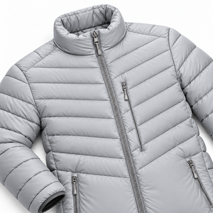Custom Design <b>Mens</b> Winter <b>Jacket</b> Quilted Puffer Coat Stand Collar Full Zip Padded Outerwear Zip Pockets Everyday Casual Day Wear - Product Image 4