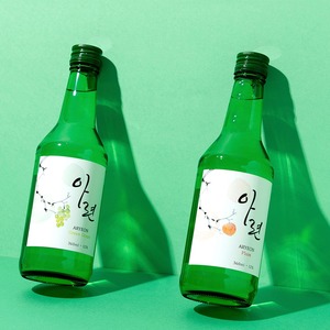 [So1ne Company] Soju ARYEON, alcool aromatisé aux fruits coréens, 360 ml, bouteille en verre vert, spiritueux filtré au charbon de bambou - Product Image 1