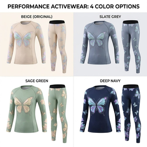 Conjunto Deportivo de Compresión para Mujer, Material Transpirable, Diseño 2 en 1 con Estampado de Cerezas, para Entrenamientos en el Gimnasio y Deportes de Invierno - Product Image 4