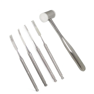 Ciseaux dentaires droits et courbés, ensembles d'osteotomes, instruments chirurgicaux, outils de sculpture osseuse dentaire - Product Image 1