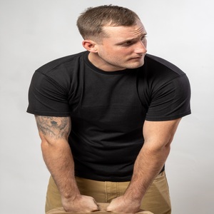 Camisetas de Punto Lisas Casuales para Hombre, 200 Gramos, Corte Regular, Manga Corta, Cuello Redondo, Transpirables, de Secado Rápido - Product Image 3