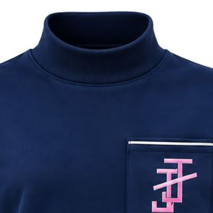 Sudadera de cuello alto para hombre, mezcla de algodón suave, forro polar, manga larga, cuello alto, logotipo personalizado, ropa casual de moda al por mayor - Product Image 4