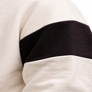 เสื้อสเวตเชิ้ตผู้ชายแบบครึ่งซิป ผ้าฟลีซ 100% คอตตอน แต่งแถบสีตัดกัน คอกลม บริการ OEM รับทำโลโก้ตามสั่ง - Product Image 6