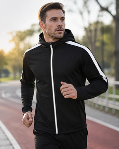 Veste à capuche d'hiver personnalisée pour hommes, légère, sportive, surdimensionnée, brodée, perlée, chaude, OEM - Product Image 6